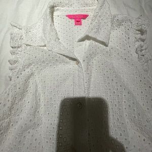Lilly Pulitzer sleeveless white blouse